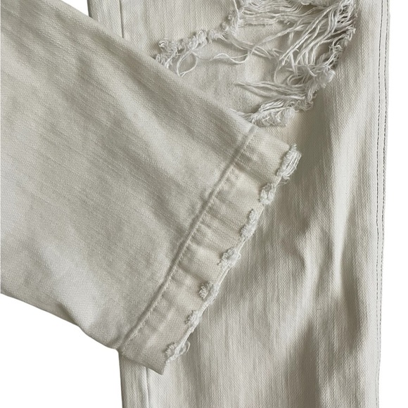 Madewell x Where‎ I Was From White Overalls Distressed Bib Size XS - Picture 8 of 9